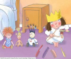 Puzzle Μικρή Πριγκίπισσα συνεχές χτένισμα τους κούκλες